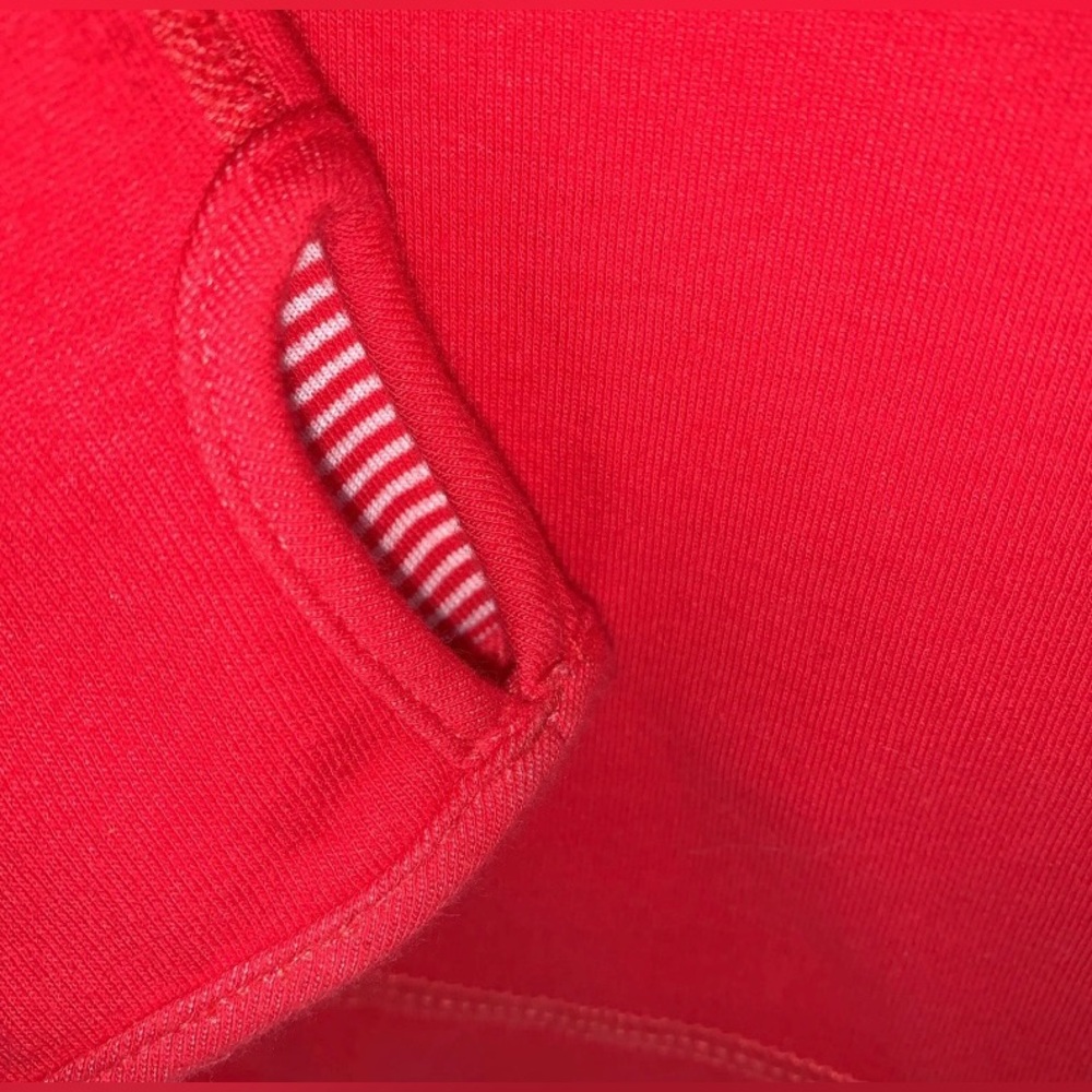 J. Crew Easily Reversible Top Sweatshirt Red Coral Cowl Neck Sweatshirt XXS - Picture 5 of 6